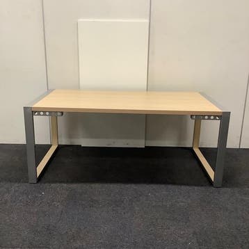 vergadertafel 180x94 cm, MDF blad licht beuken - grijs, Ophalen of Verzenden, Gebruikt, Bureau