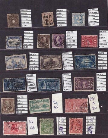 Wereld 1850 - Prachtige collectie postzegels van over de, Gestempeld