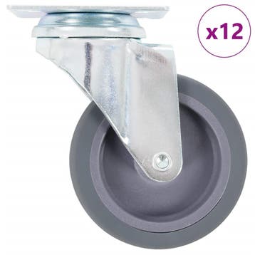 vidaXL 12 st Zwenkwielen 75 mm, Verzenden