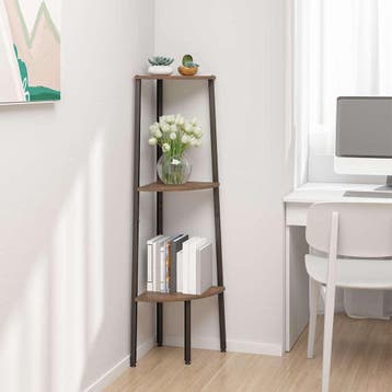 vidaXL Hoekkastje met 3 schappen 45,5x31,5x120 cm, Minder dan 50 cm, Verzenden, 100 tot 150 cm, Nieuw