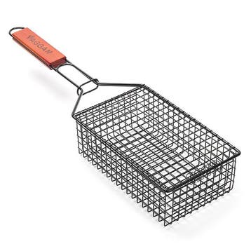 BBQ grillrooster | Vaggan (Houten handvat, Zwart), Verzenden, Nieuw, Gardalux