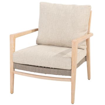 Julia low tuinstoel brushed teak 4 Seasons Outdoor, Tuin en Terras, Ophalen of Verzenden, Nieuw, Teakhout