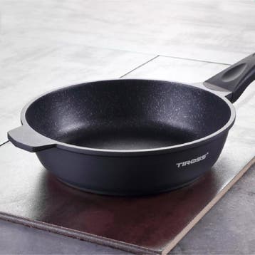 TIROSS Koekenpan 24 cm zonder deksel met marmer coating g..., Ophalen of Verzenden, Nieuw
