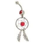 Fako Bijoux - Navelpiercing - Dreamcatcher - Rood, Verzenden, Nieuw