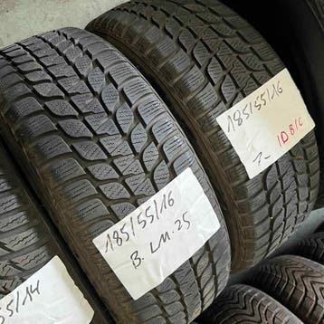2 x Bridgestone Blizzak LM-25 185-55-16 Winterbanden 7mm, Auto-onderdelen, Banden en Velgen, Gebruikt, 16 inch, Band(en), Personenwagen
