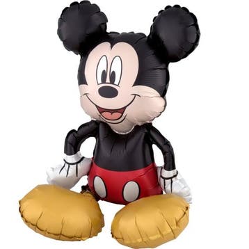 Folieballon Mickey Mouse Zittend 45cm, Ophalen of Verzenden, Nieuw