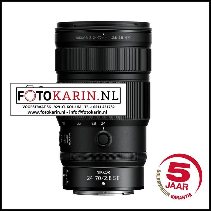 Nikon Z 24-70mm 2.8 S II nieuw | voorraad |Foto Karin Kollum, Audio, Tv en Foto, Fotografie | Lenzen en Objectieven, Nieuw, Zoom