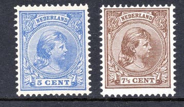 Nederland 1891 - Koningin Wilhelmina type hangend haar -, Postzegels en Munten, Postzegels | Nederland, Gestempeld
