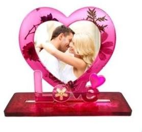 Siliconenmal fotolijstje love met hartje epoxy resin 16 cm, Ophalen of Verzenden, Nieuw