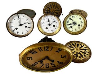 Uurwerk (8) - Brons, IJzer, Glas - 1850-1900 -, Antiek en Kunst, Antiek | Klokken
