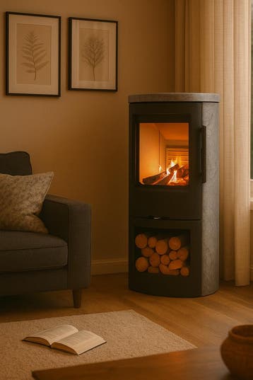 Termatech TT44CG houtkachel grijs, Huis en Inrichting, Ophalen of Verzenden, Nieuw, Hout, Vrijstaand