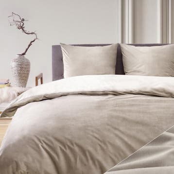 Blumtal Teddy-Fleece Beddengoed Taupe | Tweedekansje OP=OP, Eenpersoons, Beige, Dekbedovertrek, Ophalen of Verzenden