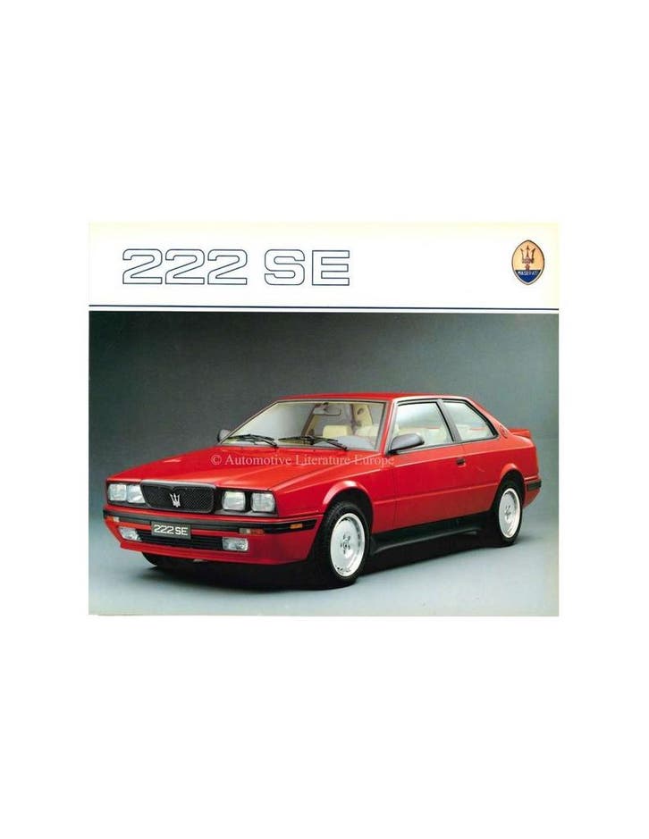 1991 MASERATI 222 SE BROCHURE, Boeken, Auto's | Folders en Tijdschriften