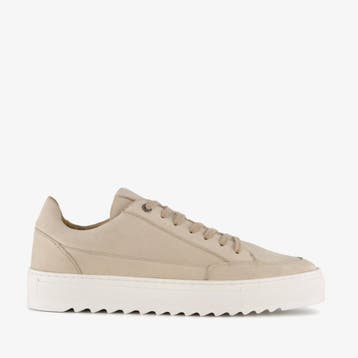 Van Beers - maat 44 - leren heren sneakers beige -, Verzenden, Nieuw