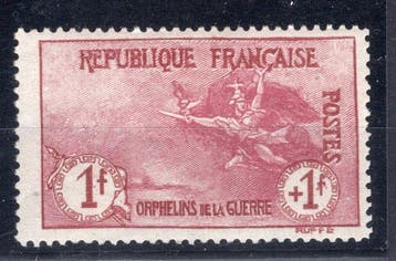 Frankrijk 1917 - Orphelins de la Guerre 1f+1f Carmijn (La, Gestempeld