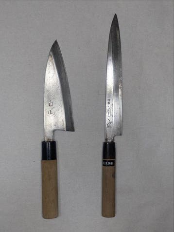 Keukenmes - Staal, Hout - Japan - Traditionele Japanse Deba-