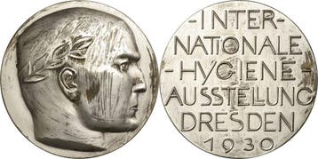 Verzilverte brons medaille 1930 Dresden, Verzenden