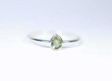 ring Moldaviet / facetgeslepen / nieuw - 1.28 g - (1)