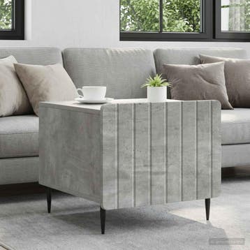 vidaXL Salontafel met lade Betongrijs 49 x 50 x 42 cm, Verzenden, Nieuw, Overige houtsoorten, 50 tot 100 cm