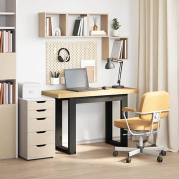 vidaXL Bureau NOAIN U-vormige poten 120x50x75 cm massief, Verzenden, Nieuw