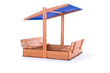 Zandbak Hout 120x120 | Blauw Dak | Nieuw | OP=OP, Tuin en Terras, Zand, Ophalen of Verzenden, Nieuw, Overige typen