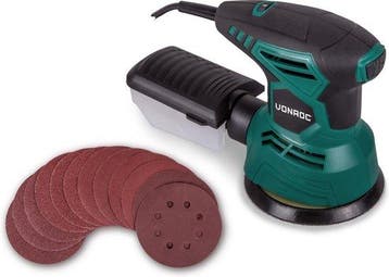 2dekans | VONROC Excentrische schuurmachine – 300W - Ø125mm, Ophalen of Verzenden, Zo goed als nieuw