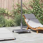 vidaXL Parasolvoet Donkergrijze Houtlook 45 x 45 x 31,5 cm, Verzenden, Nieuw, Minder dan 1 meter, Parasolvoet