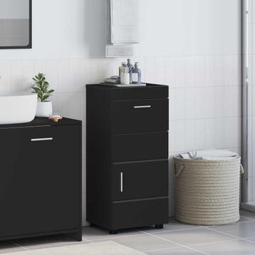 vidaXL Badkamerkastenset TULUM Zwart 37 x 31,5 x 82 cm, Verzenden, Nieuw