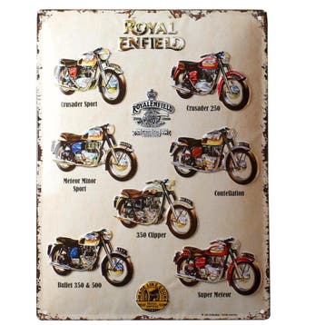 Royal enfield reclamebord, Verzamelen, Ophalen of Verzenden, Nieuw