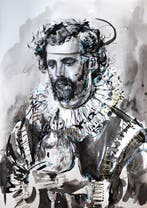 Antigoni Tziora - Shadows in Motion,Ink on Paper,Ink