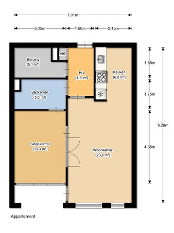 Appartement te huur in Rheden - 58 m² - 2 kamer(s) - 2, Appartement, Rheden, Gelderland