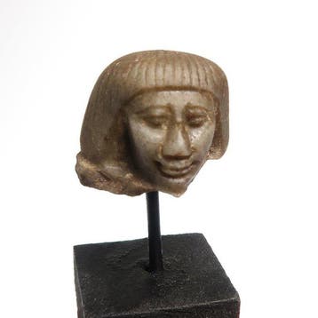 Oud-Egyptisch Speksteen Klein hoofd van een man