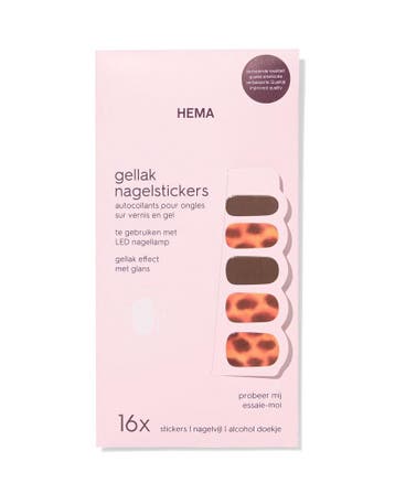 HEMA Gellak nagelstickers tortoise - 16 stuks, Verzenden, Nieuw