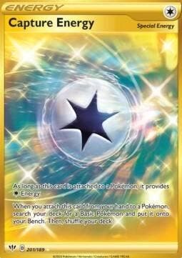 Capture Energy 201/189 Darkness Ablaze, Hobby en Vrije tijd, Verzamelkaartspellen | Pokémon, Losse kaart, Nieuw, Foil, Ophalen of Verzenden