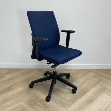 Haworth Comforto ergonomische bureaustoel, blauw - zwart, Gebruikt, Blauw, Ophalen of Verzenden, Bureaustoel