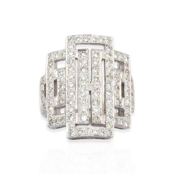 Ring - 14 karaat Witgoud - 1.53ct. tw. Diamant (Natuurlijk), Nieuw
