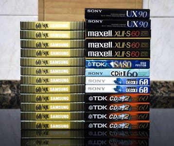 SONY - TDK - MAXELL - SAMSUNG - Chrome-positie Lege, Nieuw
