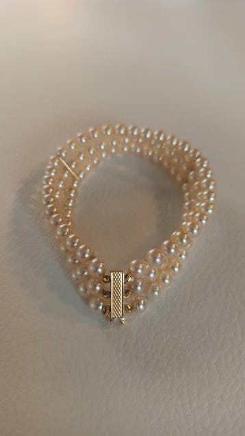 Zonder minimumprijs - Kralenarmband - 18 karaat Geel goud