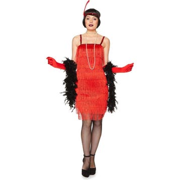 Charleston Flapper Kostuum Dames – Rood Jaren 20 - Maat S, Kleding | Dames, Ophalen of Verzenden, Nieuw