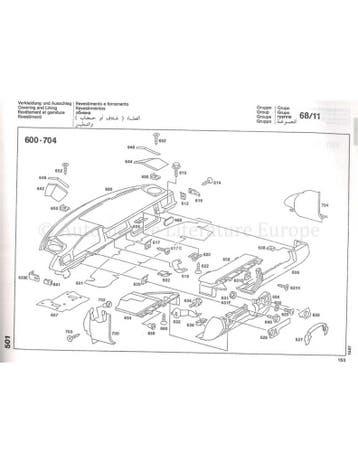 1989 MERCEDES BENZ E-KLASSE ONDERDELEN CATALOGUS