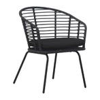 Tuinstoel Donna - zwart - 79x61x60 cm, Verzenden, Nieuw