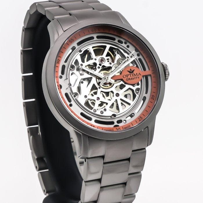Optima - SKELETON MODEL Gravity Swiss automatic -, Sieraden, Tassen en Uiterlijk, Horloges | Heren
