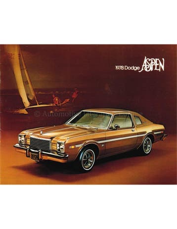 1978 DODGE ASPEN BROCHURE ENGELS, Nieuw, Author