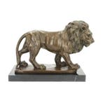 sculptuur, Roaring lion - 25.8 cm - Brons, Marmer, Antiek en Kunst