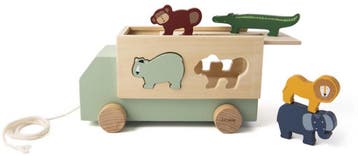 Trixie Houten Speelgoed - Dieren truck - Speelgoedauto -, Kinderen en Baby's, Ophalen of Verzenden, Nieuw