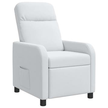 vidaXL Relaxfauteuil Wit Stof, Verzenden, Nieuw