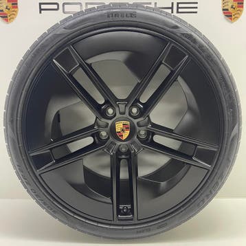 Porsche Taycan II 21 Exclusive Design/Aeroblades met banden, Ophalen, Gebruikt, Banden en Velgen, 21 inch