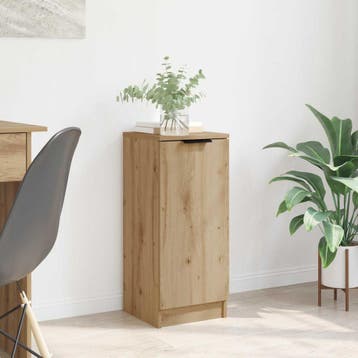 vidaXL Dressoir Artisan Eiken 30 x 30 x 70 cm Bewerkt hout, Huis en Inrichting, Verzenden, Nieuw, Overige houtsoorten, Minder dan 50 cm