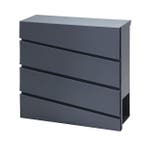 Brievenbus RVS Antraciet | 37x37cm | Nieuw | Scherpe Prijs, Nieuw, Ophalen of Verzenden, Wandbrievenbus, Rvs