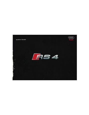 2005 AUDI RS4 SEDAN BROCHURE DUITS, Nieuw, Audi, Author